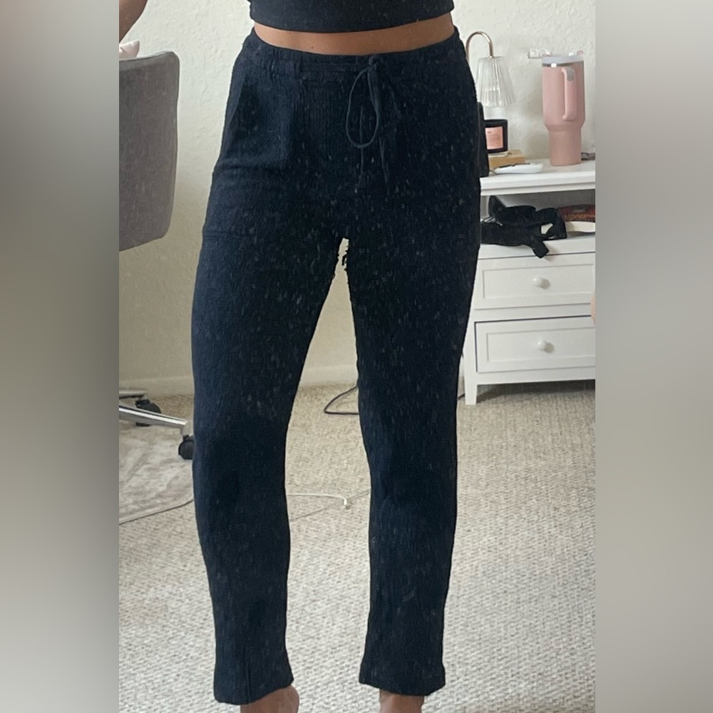 Zara Black Linen Pants - size small